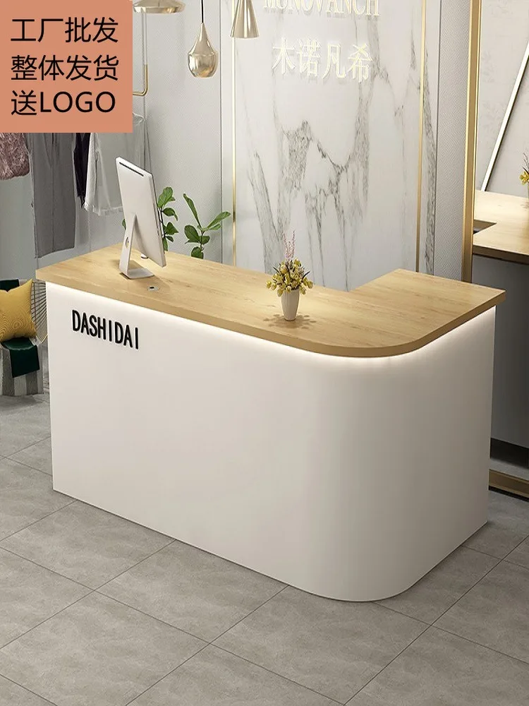 Overall installation-free paint checkout page Clothing store counter Simple modern clothing store bar front desk corner