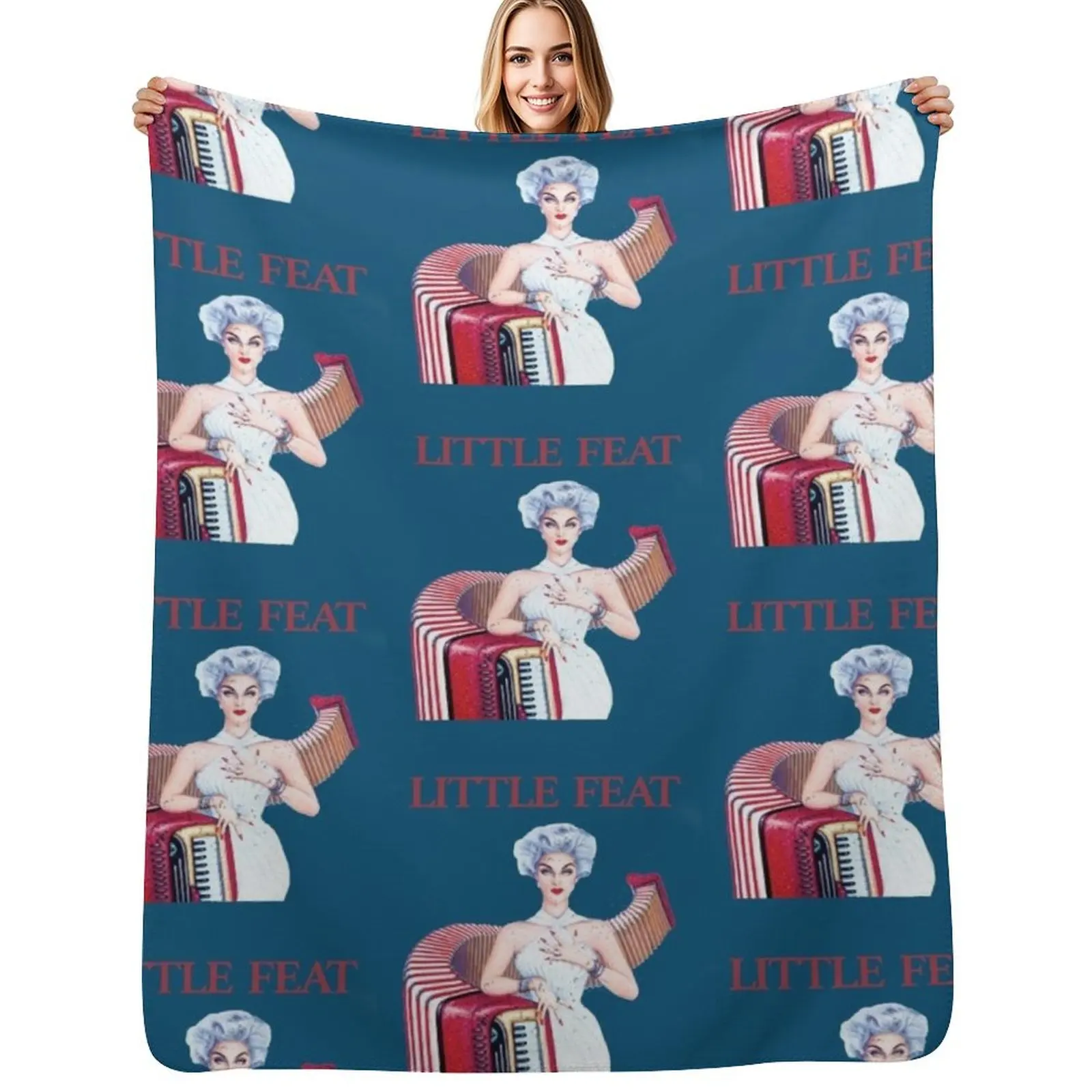 Little Feat Dixie Chicken Album Cover Throw Blanket Travel Size Cozy Blanket for Plane Train