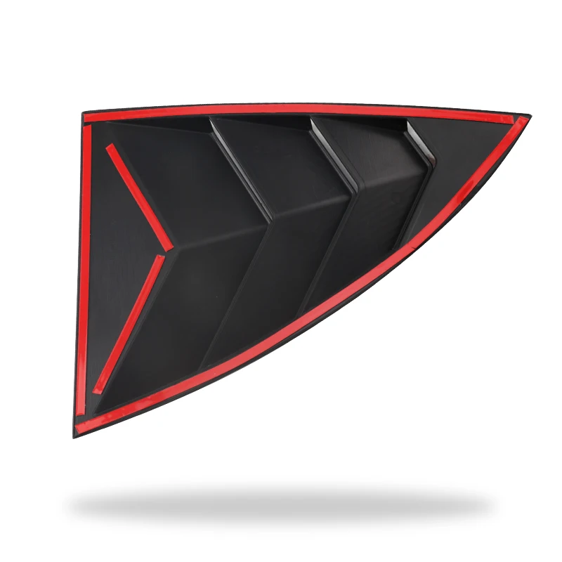 Rear triangular Shade For Tesla Model 3 Y carbon fiber pattern patch bright Tesla 2021-2023 exterior modification accessories