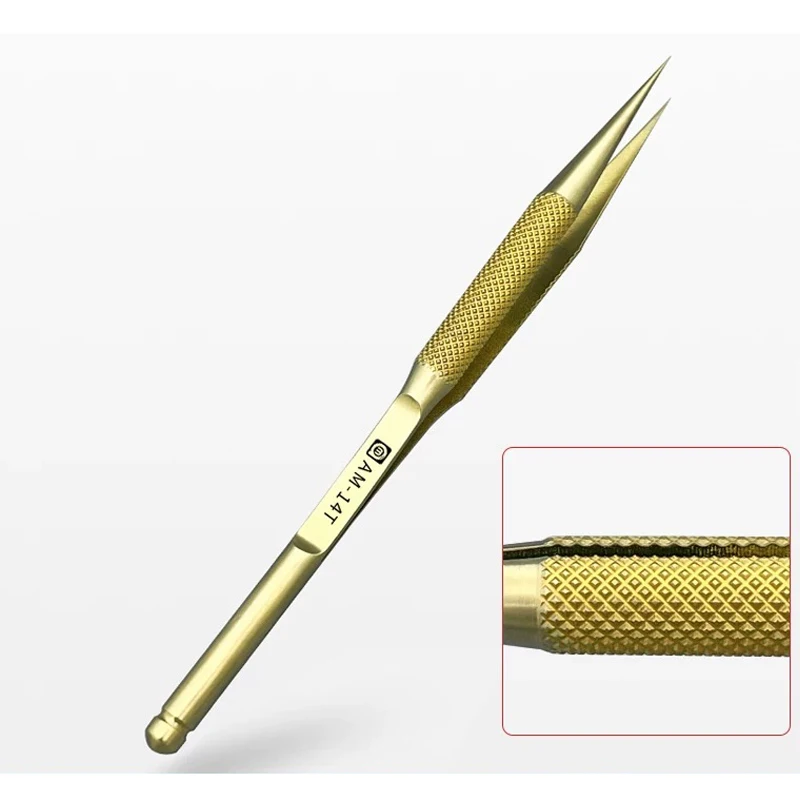 Mobile phone repair fingerprint flying wire tweezers titanium alloy high-precision fine pointed non-magnetic clip