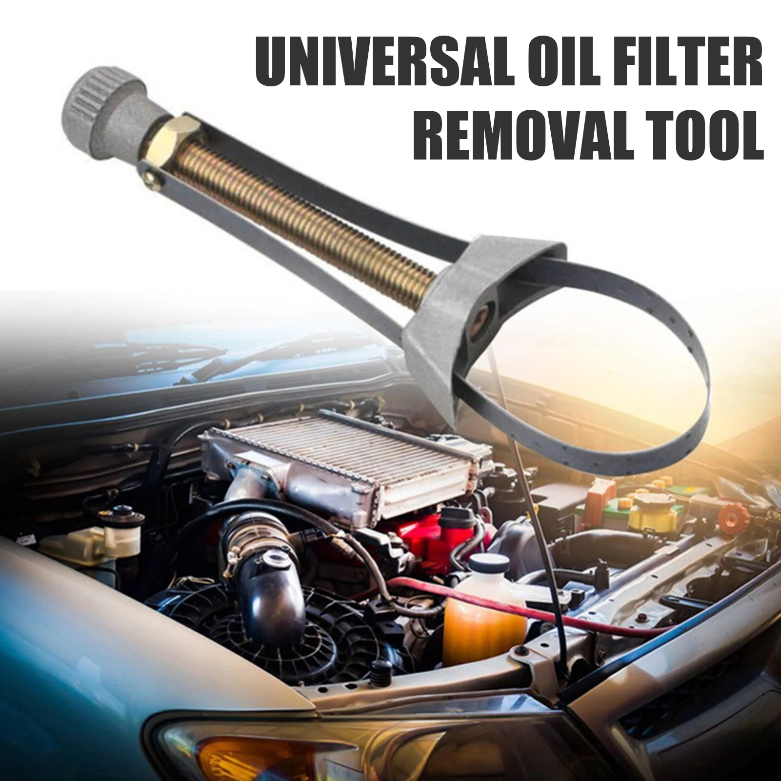 

Car Oil Filter Removal Tool Adjustable 60mm To 120mm Diameter Hand Tools Steel Strap Wrench Spark Plug Removal Tool