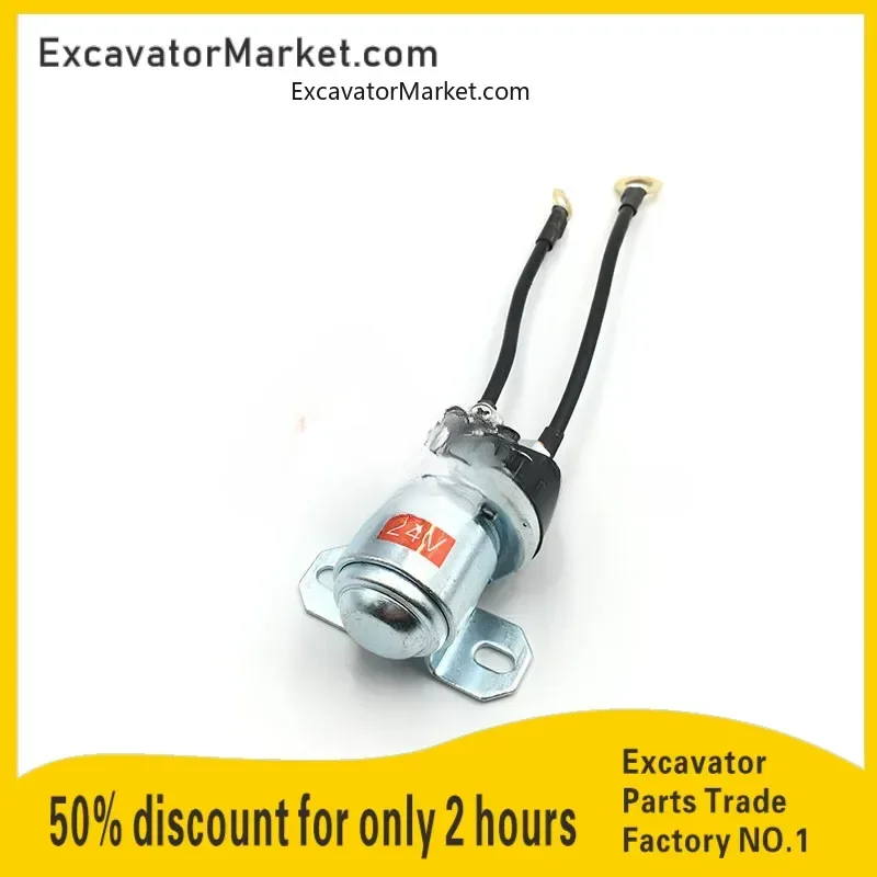 Excavator Spare Kato HD820/Shensteel SK200 230-6e starter motor relay Mitsub-ishi 6d34 engine excavator