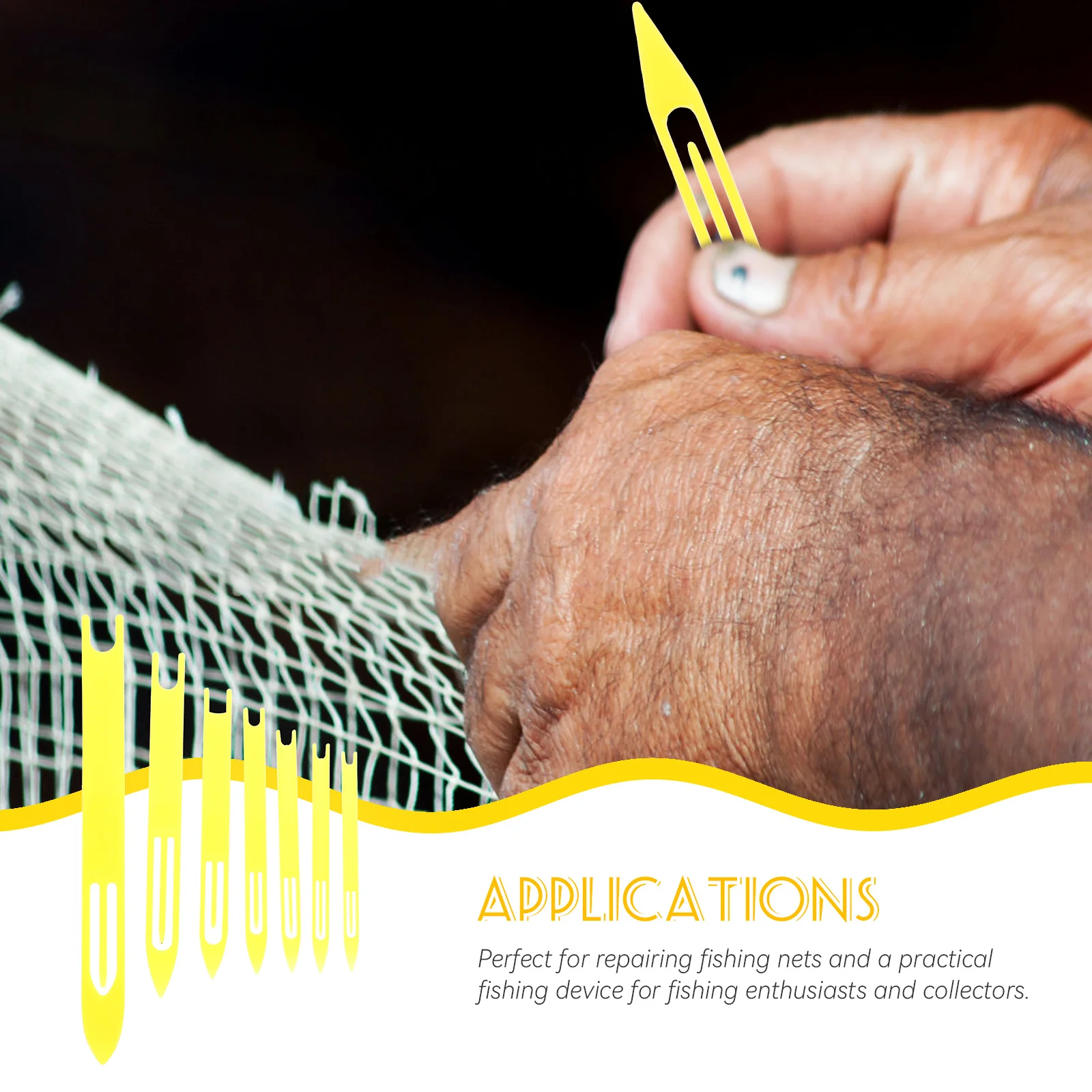 

7pcs Netting Mending Shuttles Plastic Fishing Repair Tools For Knitting Weaving Sunshade Net Mending Needle Fishing Net Shuttles