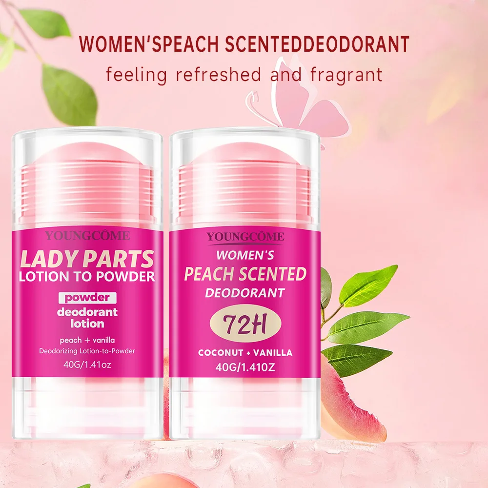 Körpergeruchsentferner Antitranspirant Stick Pfirsich Deodorant Achselentfernung für Frauen Mann Honig Pfirsich Stick Deodorant Stick 40g – Detail 7