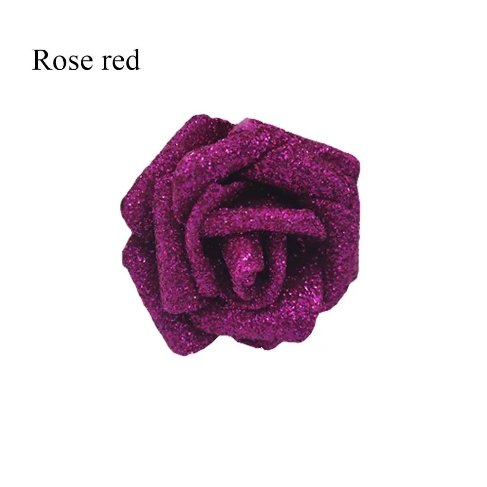 

Искусственные розы 6 см с блестками, букет невесты, декор, пенопластовые розы, искусственные цветы