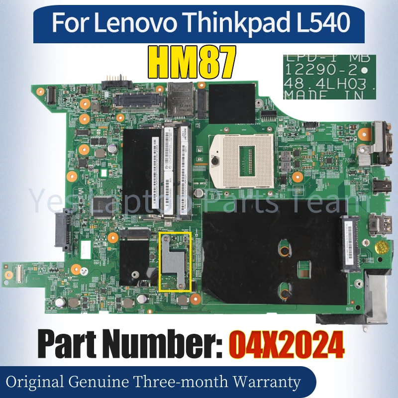 12290-2 For Lenovo Thinkpad L540 Laptop Motherboard 04X2024 00HM560 00HN475 00HM554 04X2032 48.4LH03.021 HM87 Notebook Mainboard