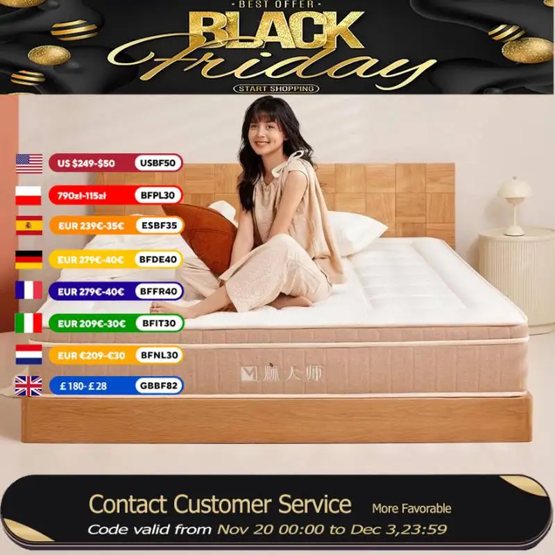 

Queen Size Sleeping Mattresses Comforter Luxury Twin King Size Mattresses Bedroom Cool Soft Materac Do Spania Furniture Home