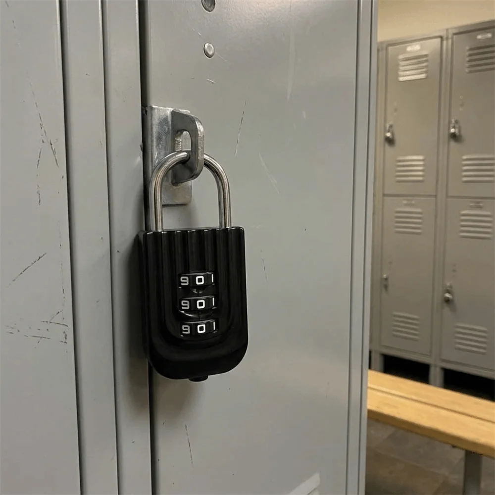 Zinc Alloy Body Resettable Combination Padlock Compact Lightweight Electroplated Steel Shackle Code Lock Solid Zinc Alloy