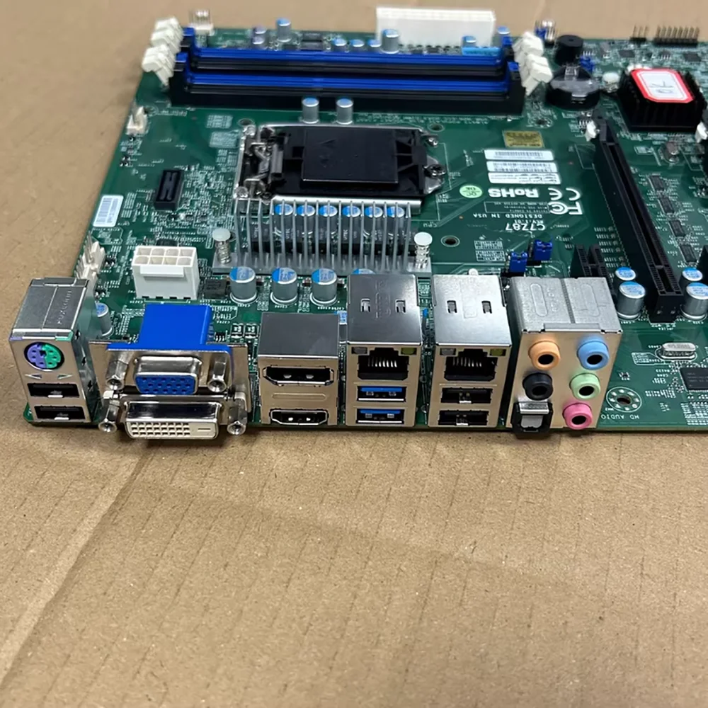 LGA1150 DDR3 DVI+VGA+DP server motherboard MBD-C7Z87