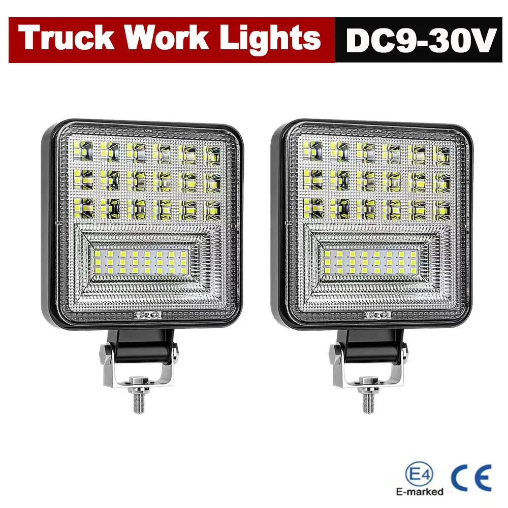

42LEDs Truck Work Light DC9-36V LED Square Spotlight/floodlight 6500K Car Headlight For Off Road SUV Driving Light Fog Lamp