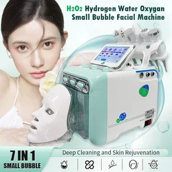 Facial Cleaning 6-in-1 Pore Cleaner 7 in 1 h2o2 water oxygen jet peel hydra dermabrasion facial machine small bubble face firm