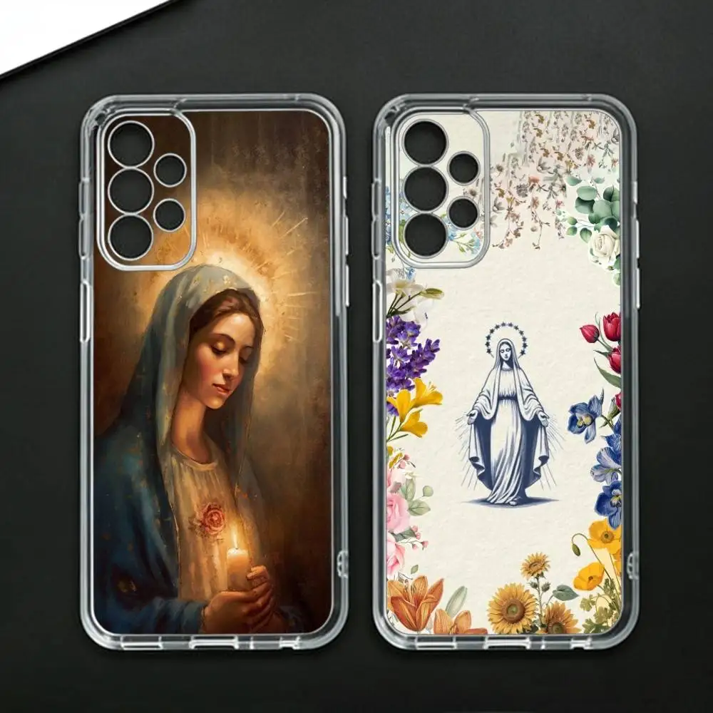 Virgen Mary Virgin Bible  Phone Case For Samsung Galaxy A71,A70,A52,A51,A40,A30 Transparent Cover