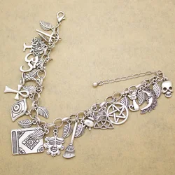 Women's Mythology Fairytale Bracelets Beads Charms Mermaid Seahorse Link Chain Crystal Bangle Armband Aesthetic Jewelry Vintage