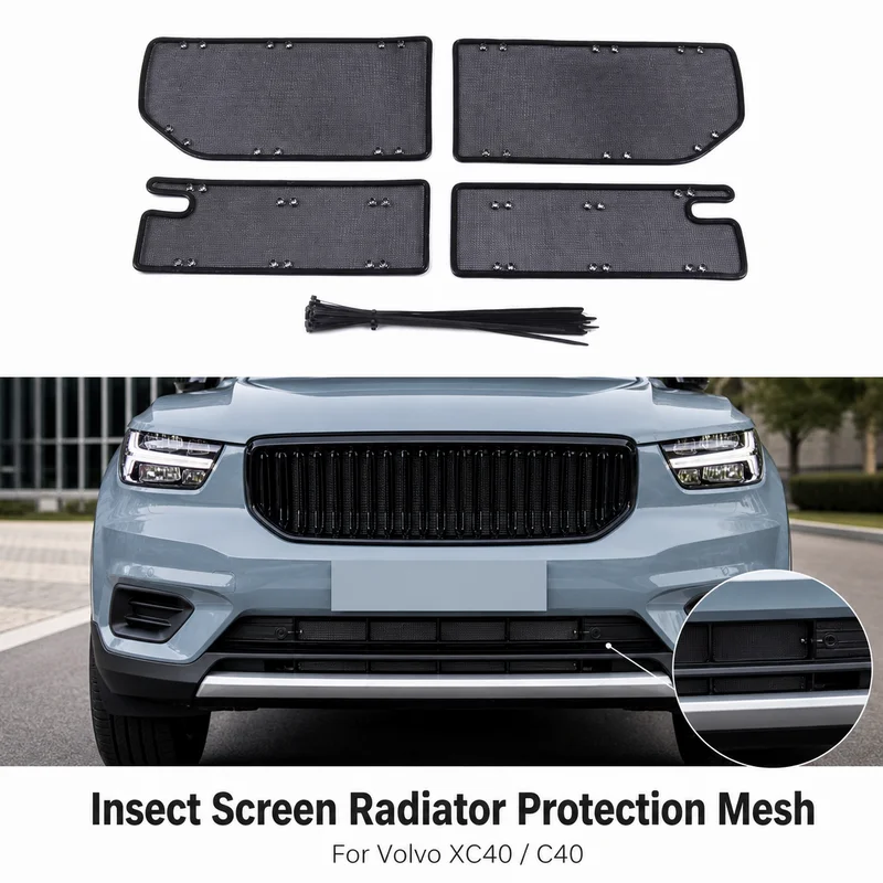 For Volvo XC40/C40 Insect Screen Radiator Protection Mesh Cotton Anti-Fly Dust Filter Automotive Parts