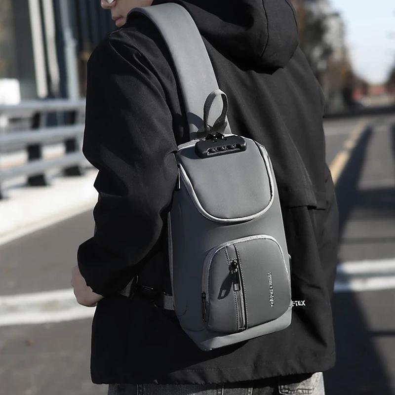 

Casual men's waterproof Oxford solid color new shoulder bag crossbody bag chest bag sling bag sacoche homme bags for man 슬링백