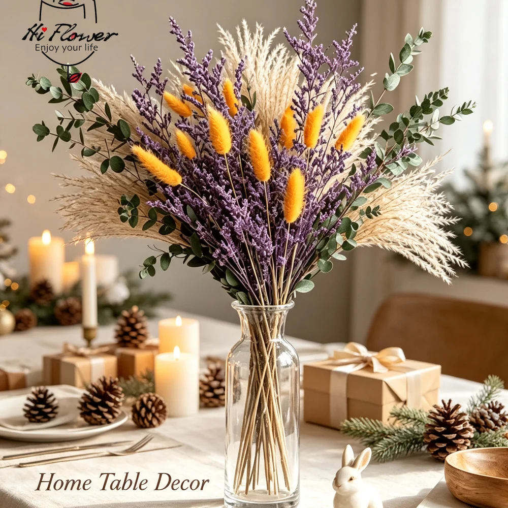 Pampas Grass Decor - Natuurlijke gedroogde bloemen Pampasgras Bunny Tail