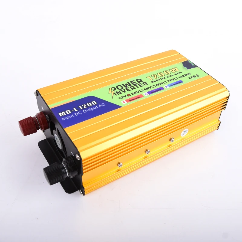 Mini Smart 600W 1200W Pure Sine Wave 12V To 220V Vehicle Portable Inverters Converter