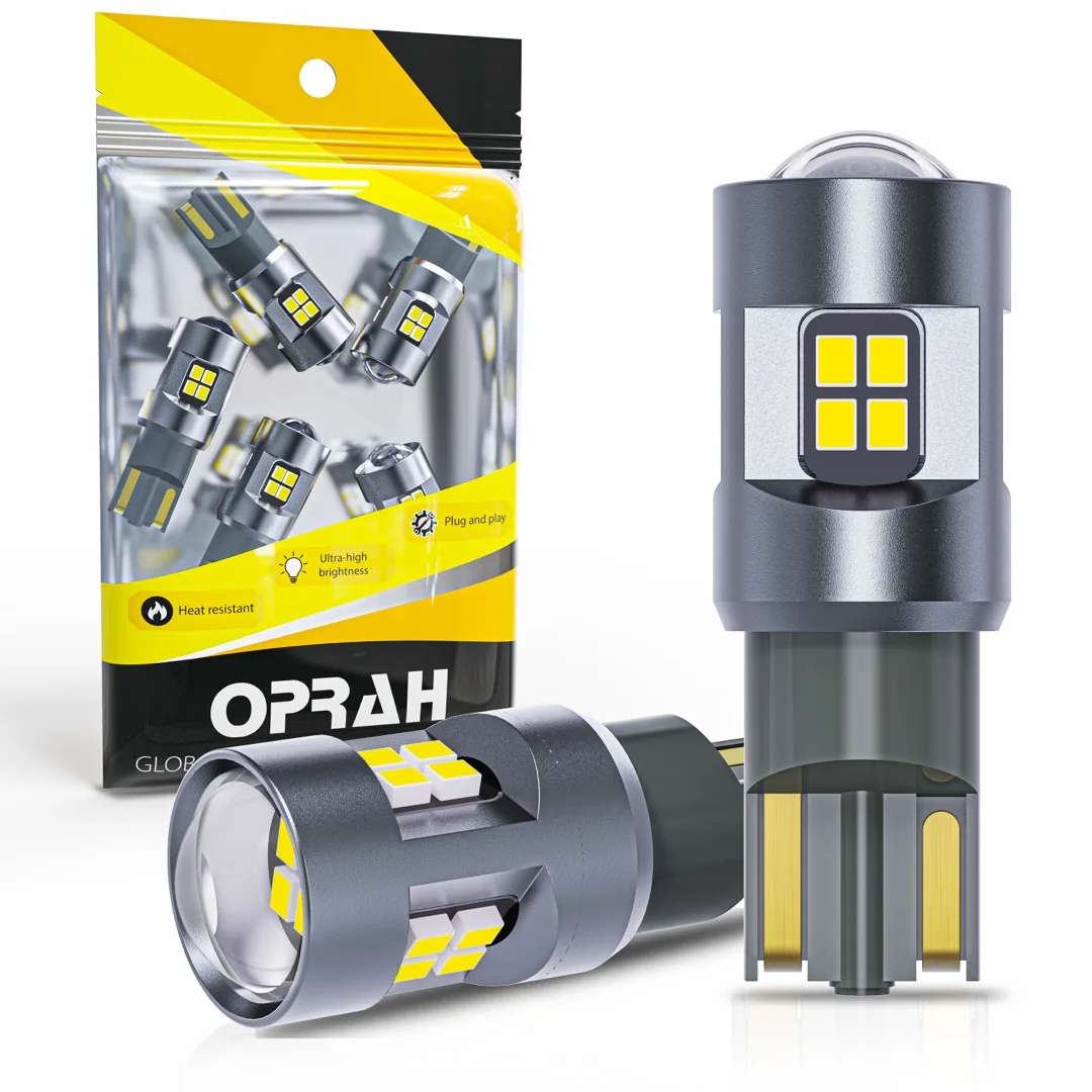 Oprah 2 szt. W5W LED T10 światła samochodowe 194 168 12V 24V żarówki do samochodu ciężarowego Canbus 2016 SMD mapa kopuła czytająca lampy sygnalizacyjne biała 6000K
