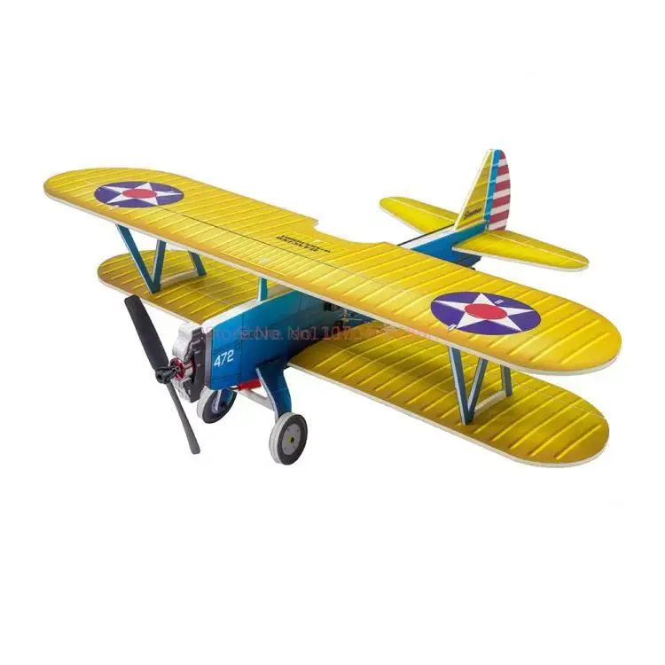 Dwhobby Biplane Trainer Pt17 وحدة تحكم كهربائية التحكم عن بعد Rc طائرة شراعية لتقوم بها بنفسك الجمعية الثابتة الجناح Pp طائرة نموذجية اللعب