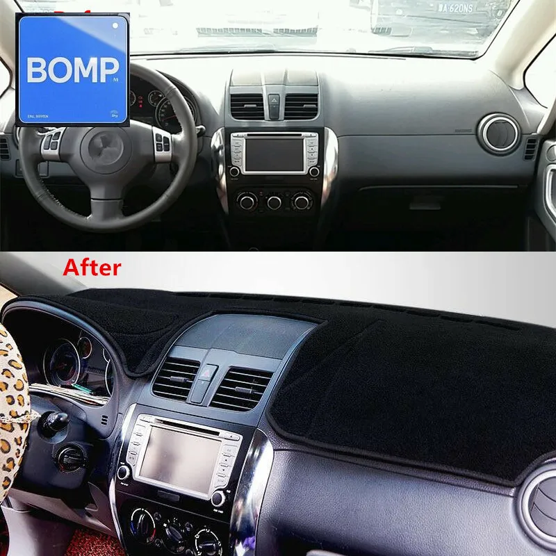 صالح لتصفيف السيارة سوزوكي SX4 2006-2011 2012 2013 غطاء لوحة القيادة داش حصيرة المضادة للأشعة فوق البنفسجية داشمات واقية من الشمس السجاد وسادة الوصول إلى السيارة