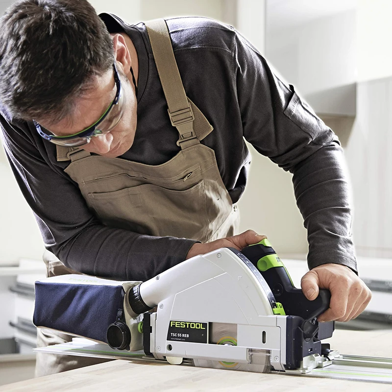 FESTOOL TSC 55 KEB Cordless Track Saw Rechargeable Electric Circular Saw Woodworking Dust-Free Track Cutting Chainsaw Tool