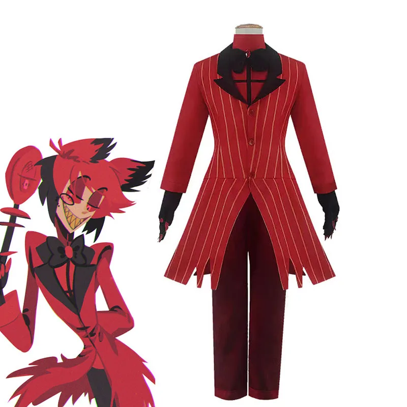 Disfraz de Anime Hazbin para adultos, uniforme de ALASTOR para Hotel, Carnaval, Halloween