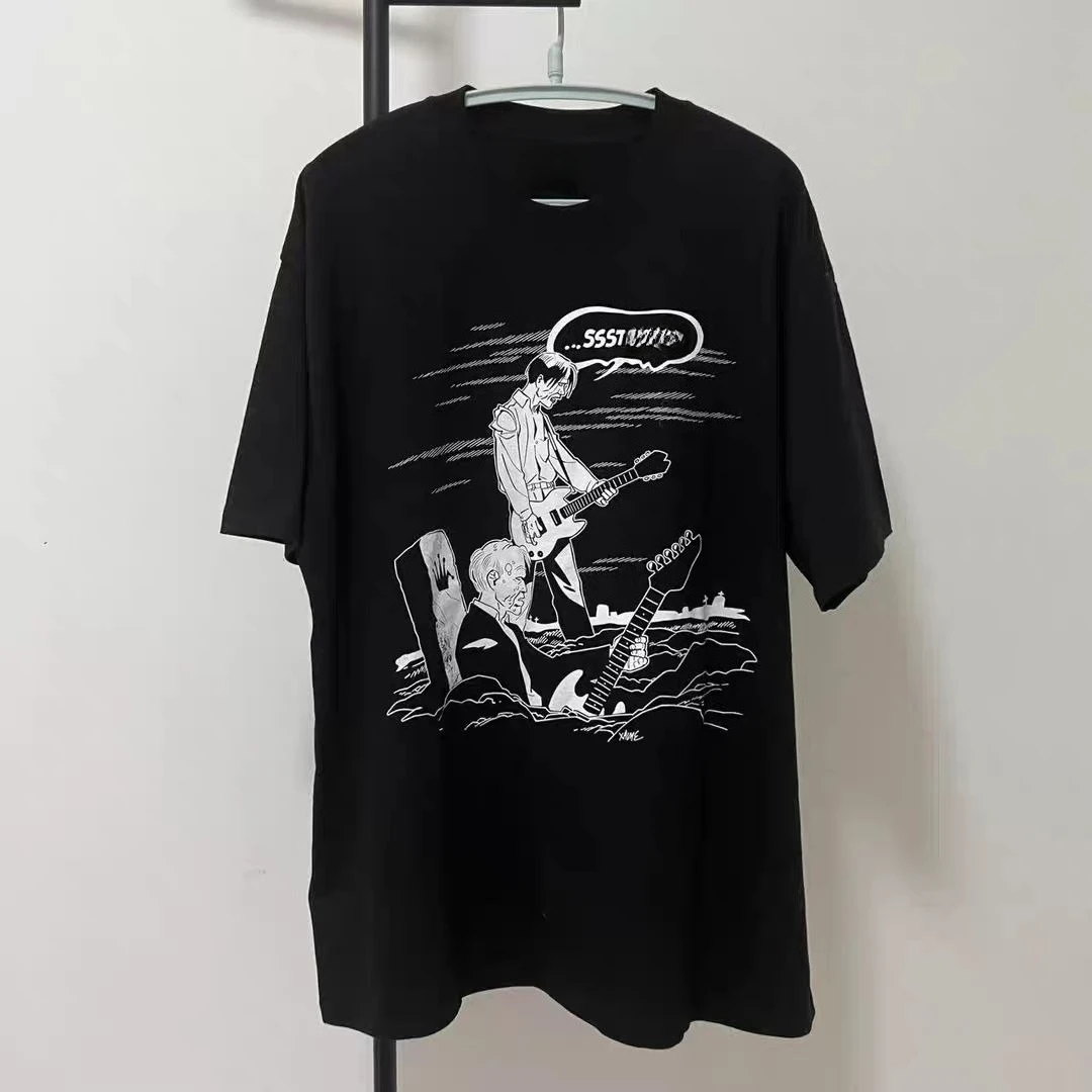 

American Retro Independent Death Rock Band 2025 Short Sleeve Men and Women with The Same Print T-shirt Bottoms