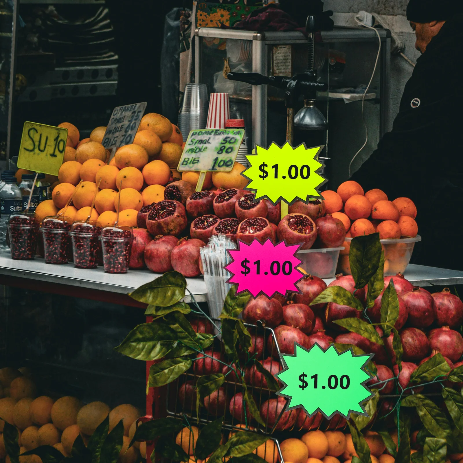 

80Pcs Fluorescent Burst Paper Price Tags Blank Retail Labels for Store Yard Sale Garage Sale Signs and Supermarket Display