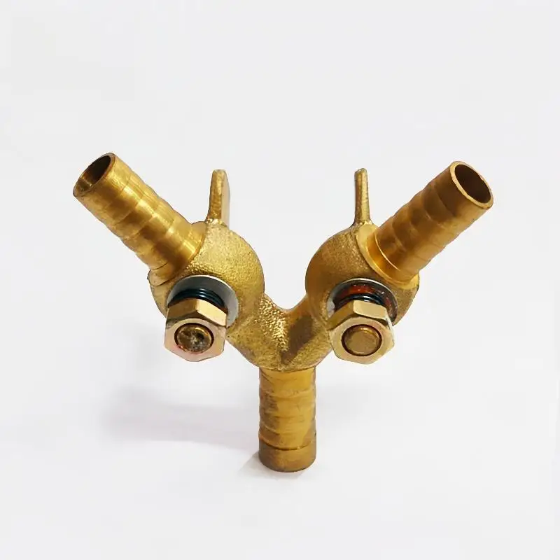 1 Stück passend für Schlauch mit Innendurchmesser 8 mm 10 mm, Y-förmiges 3-Wege-Messing-Absperrventil, Gasventile für Kraftstoff, Luft und Gas – Detail 4