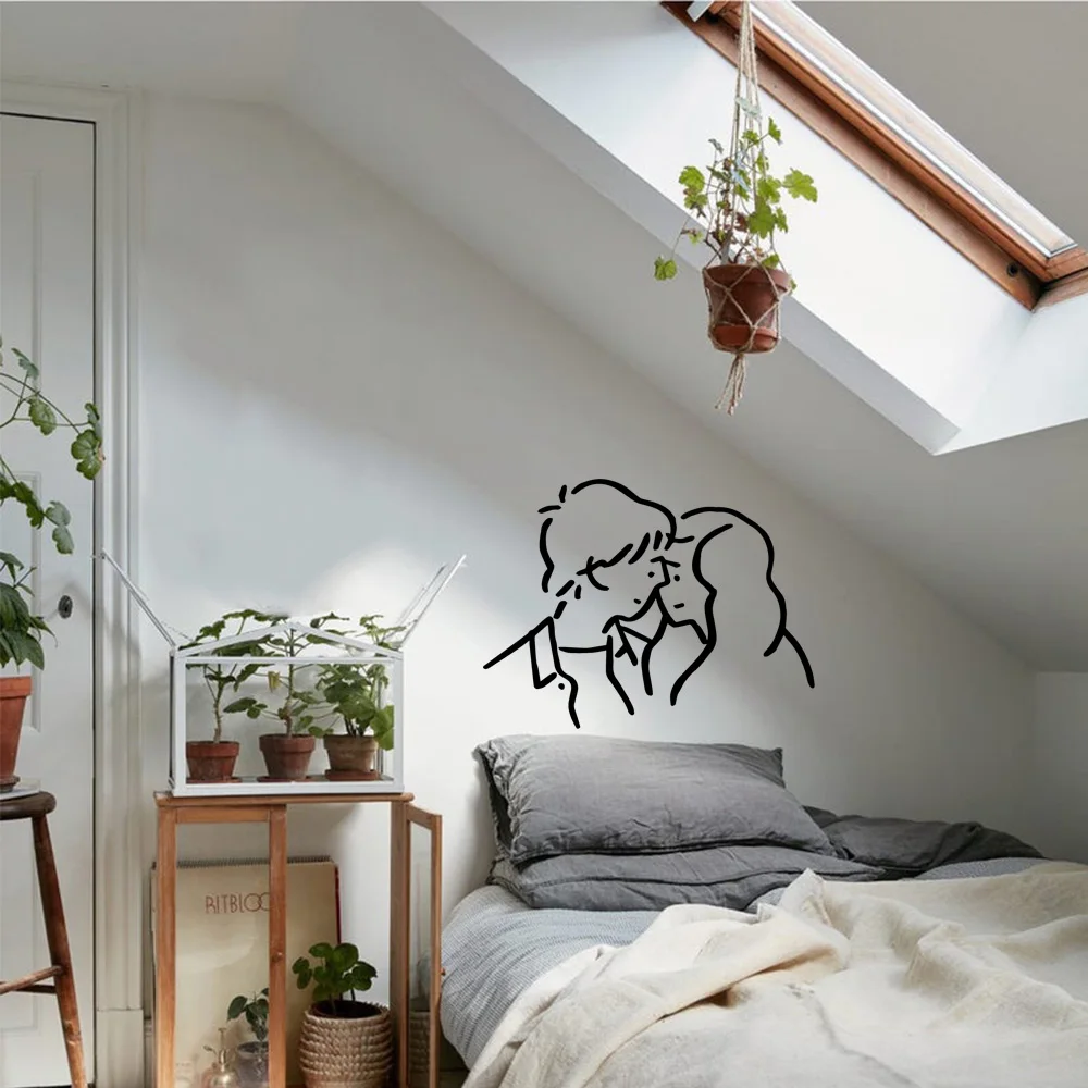 1PC Excellent Couple Vinyl Wall Sticker Home Decor Stikers For Living Room Decor Home Party Decor Wallpaper