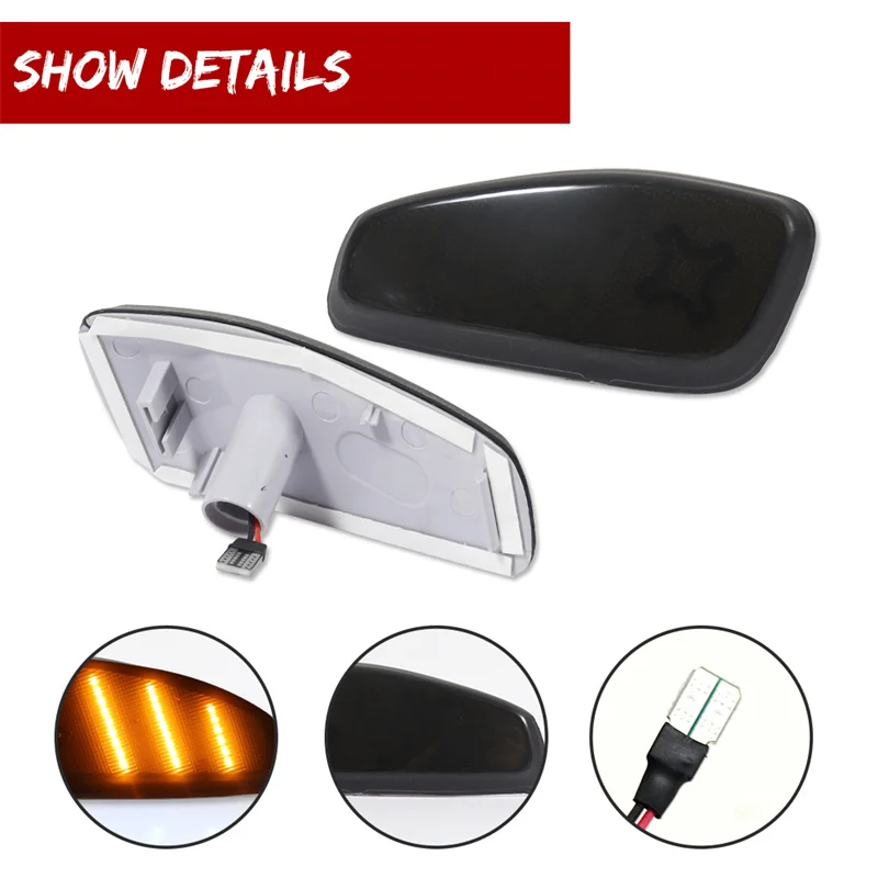 سيارة LED الجانب الأمامي ماركر أضواء المؤشر بدوره أضواء الإشارة ل Jeep Renegade 2015-up الحاجز مضيئة مصابيح أضواء وقوف السيارات 12 فولت
