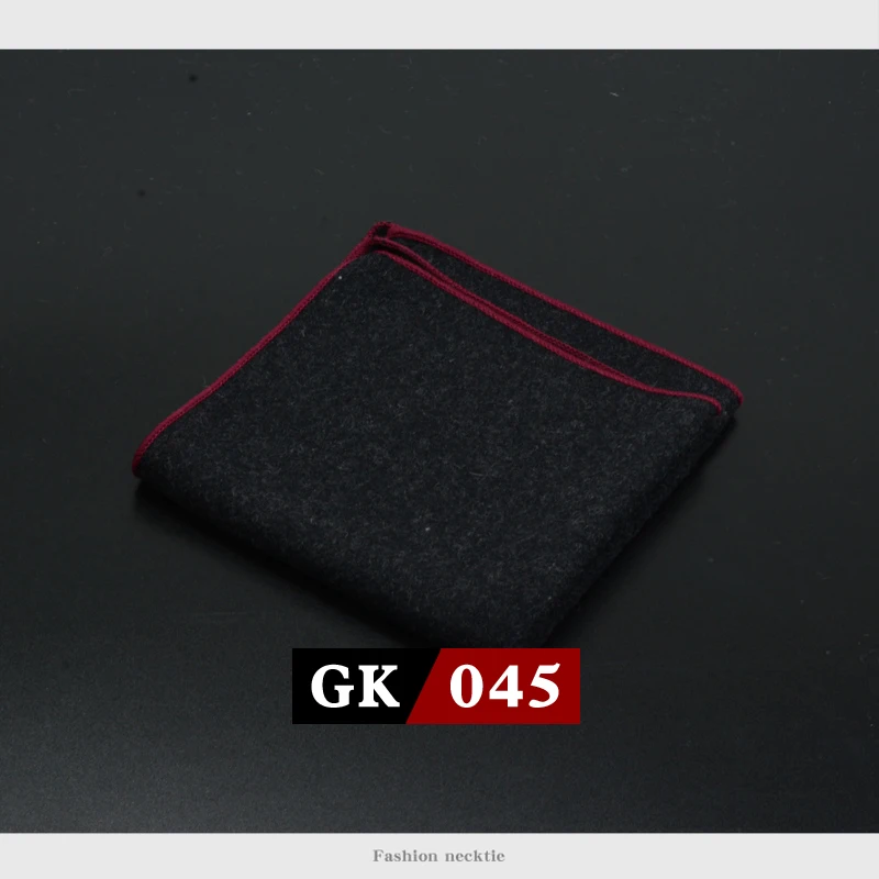 Classic Solid Color Wool Pocket Square for Men