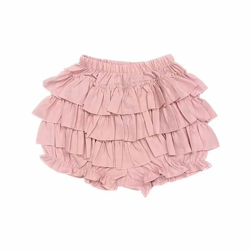 Sweet Layered Ruffled Culottes Skort Women Preppy Style Summer Casual Shorts Fashion Solid Pleated Culottes Skorts