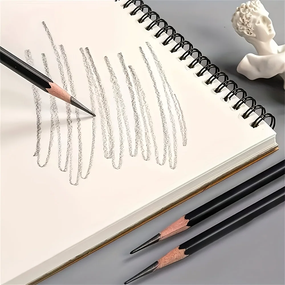 2pcs of 30 Sheets Vintage Cowhide Textured Sketchbook - Acid-Free Watercolor Paper with Top Spiral Binding, Durable Art Sketchbo view 4