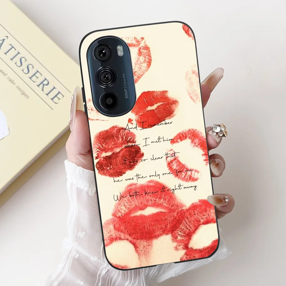 For Motorola Edge 30 Pro Case XT2201-1 Cover Lovely Panda Bowknot Silicone Shockproof Cover For Moto Edge Plus 2022 Edge30 Funda view 3
