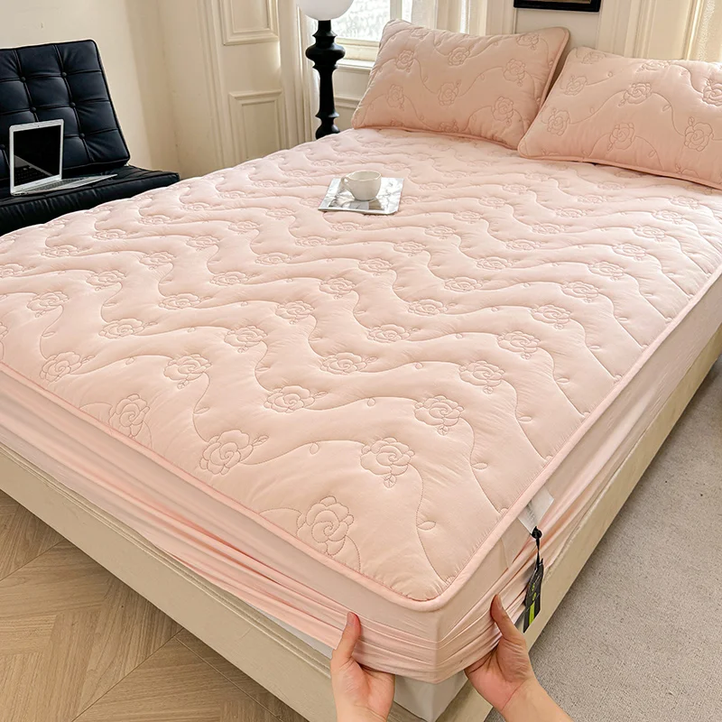 Thick Cotton bed sheets Antibacterial Elastic Fitted Sheet Double bedsheets home Bed sheet bedspreads and covers Mattress Cover