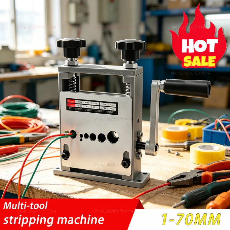 Machine à dénuder les fils à double entraînement, outil robuste pour dénuder les fils de cuivre et les déchets de fil, pour câbles électriques de 1 à 17 mm et fils restants