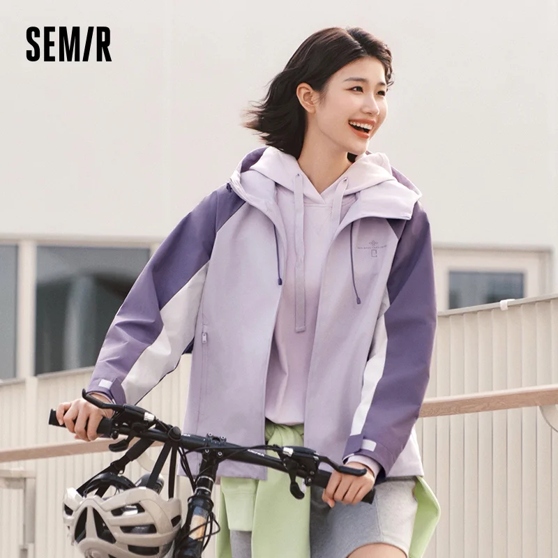 Semir Jacket Women Three-Prooof 2025 New Spring Protective Outerwear Fashionable Versatile for Commuting