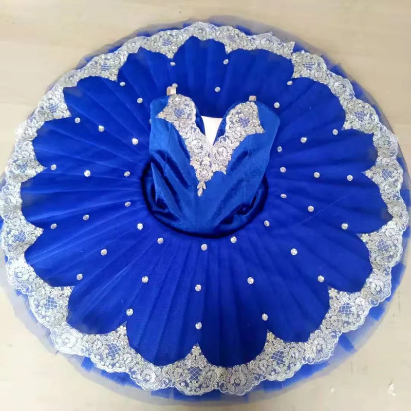 

Синяя балетная юбка-пачка, детская классическая танцевальная юбка, танцевальная одежда для выступлений, балетный трико, женские платья для выпускного вечера, блин