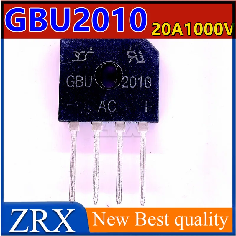 5Pcs/Lot New original GBU2010 20A1000V commonly used electromagnetic stove bridge stack; flat bridge