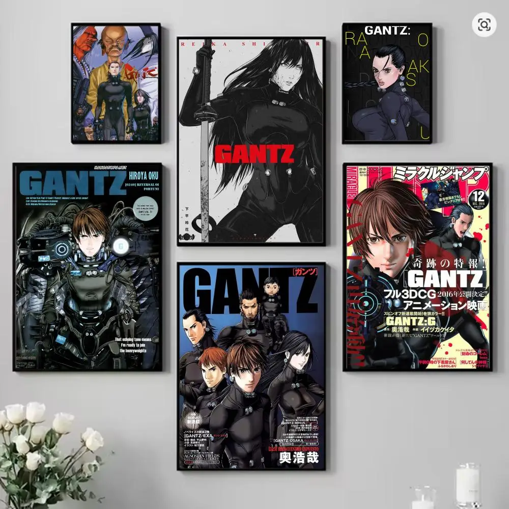 G-Gantz Battle Anime Poster HD Art Mural Wallart Poster Waterproof Vintage Print Decor for Home Decoration DIY Durable