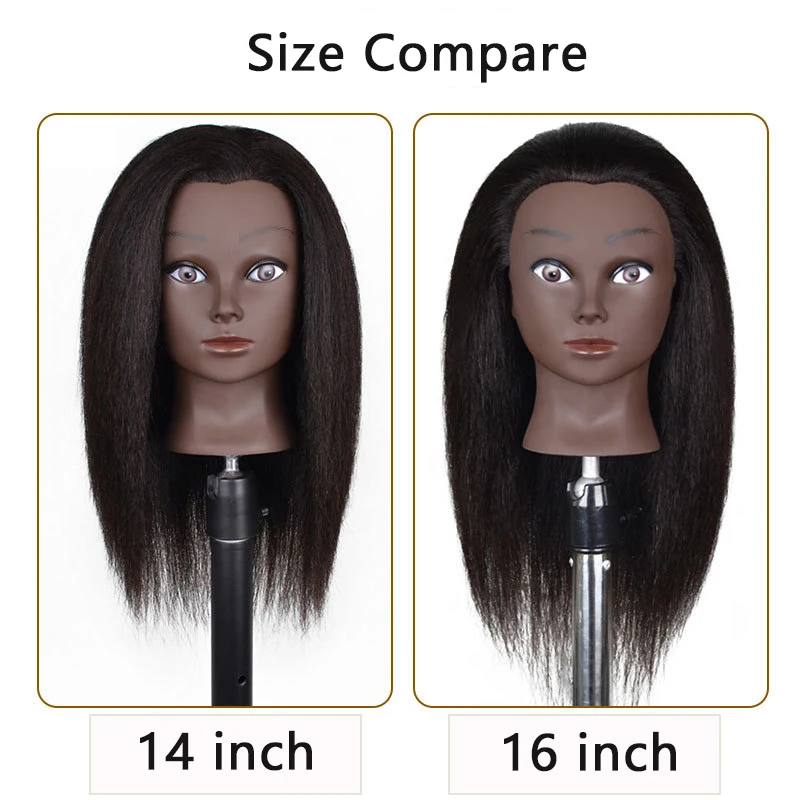 Cornrow Practice Head Mannequin Head With Hair for Braiding Hair Training Mannequin Dummy Heads for Hairdressing Salon Dolago