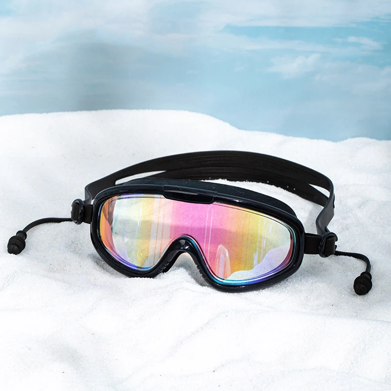 Erwachsene HD Mode großen Rahmen verstellbare Silikon wasserdichte Schwimm brille Outdoor Wassersport Strand brille Bade brille