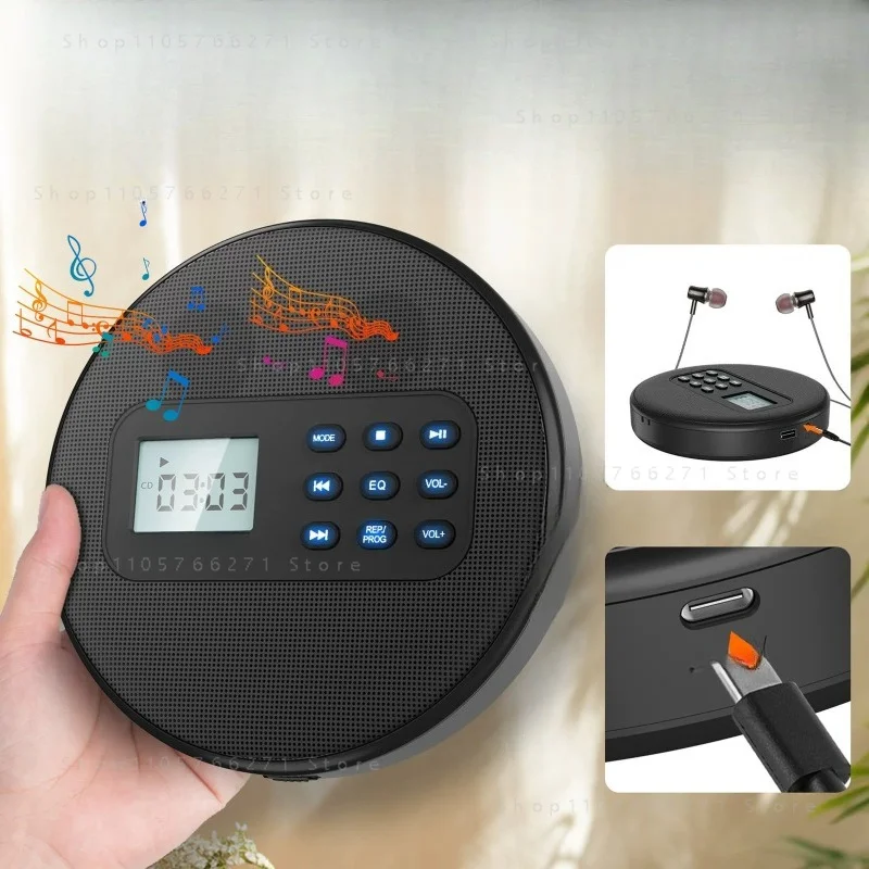 Portable CD player MP3 music CD album CD player foreign trade CD Walkman dual speakers