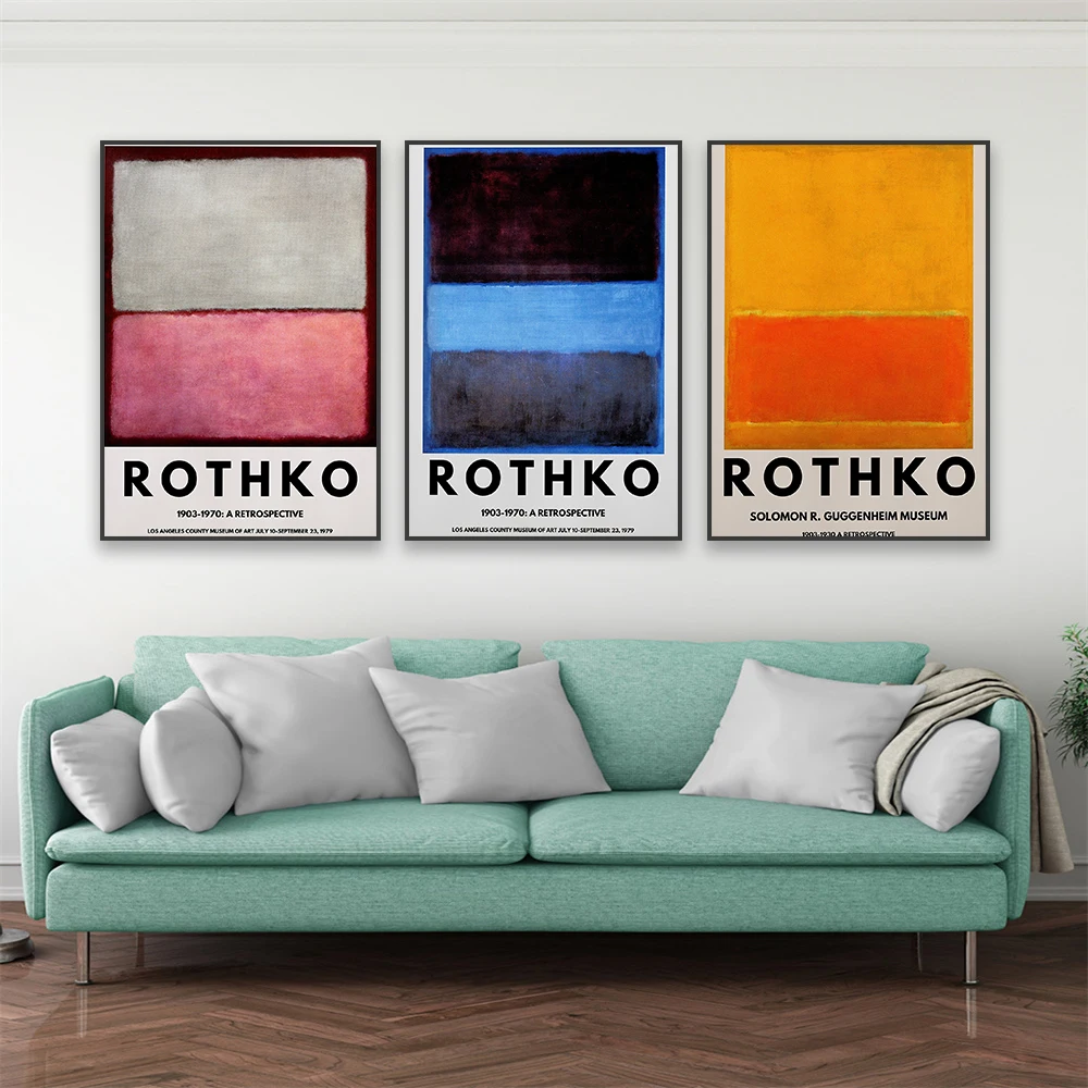 Modern Nordic Famous Oil Painting Wall Art Print Abstract Classical Pink and Black Wall Canvas Painting Colorful Poster Decor