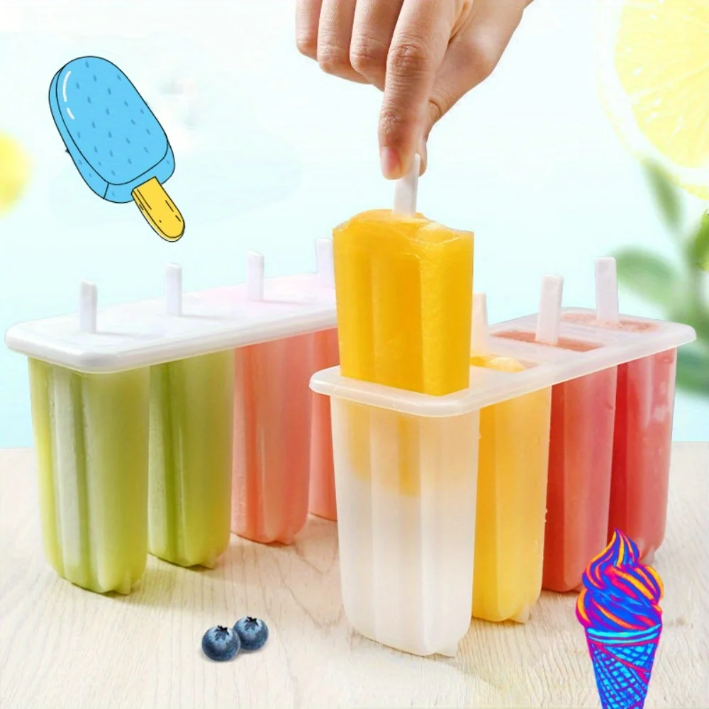 6-Piece Popsicle Molds With Lids - Bpa & Lead-Free Plastic, Diy Ice  Maker For Homemade  Treats