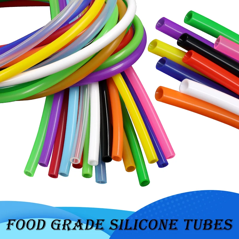 

1/5/10m Food Grade Multi-color Silicone Tube ID 0.5 1 2 3 4 5 6 7 8 9 10 mm Flexible Rubber Hose Soft Drink Pipe Water Connector
