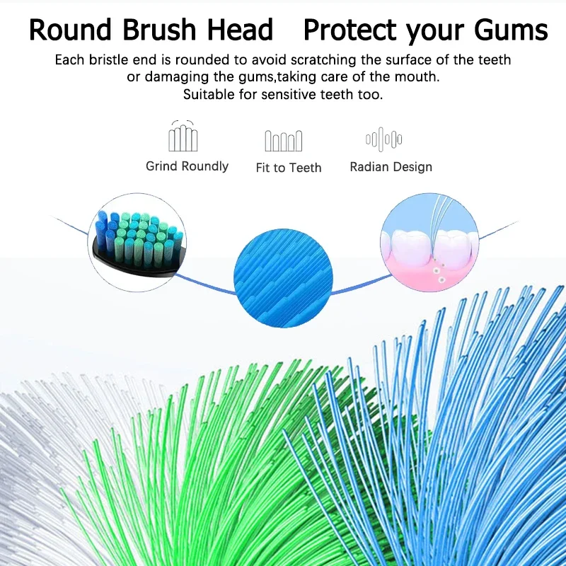 Compatible with Fairywill Toothbrushes Head FW-507/508/515/551/917/959/2011/D1/D3/D7/D8 Electric Toothbrush