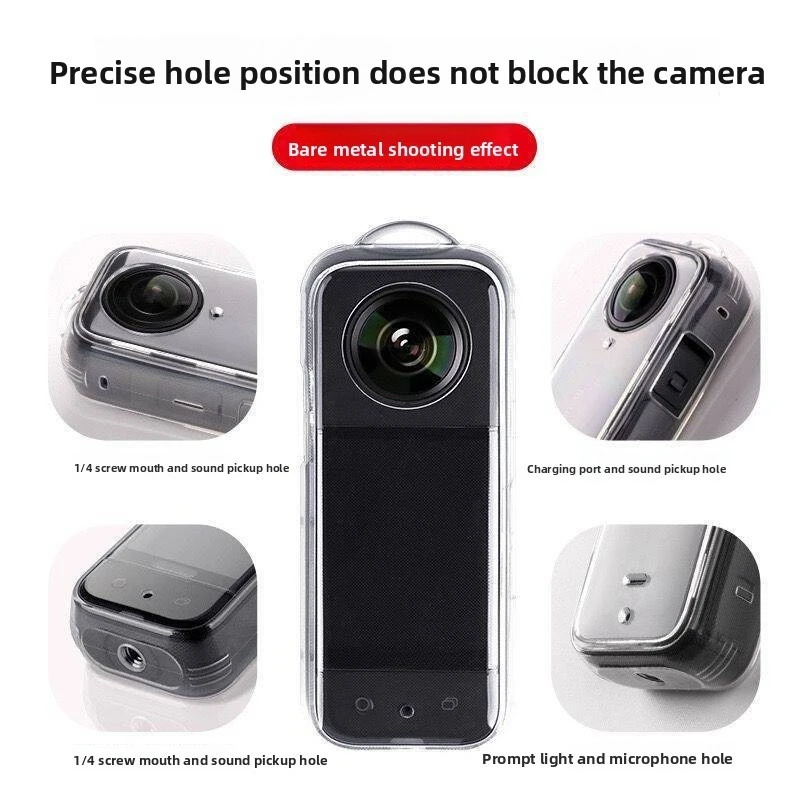 For Insta360 X3 Flexible TPU Protective Case Airbag-equipped Anti-drop Cover Anti-Scratch All-around Protection Accessory