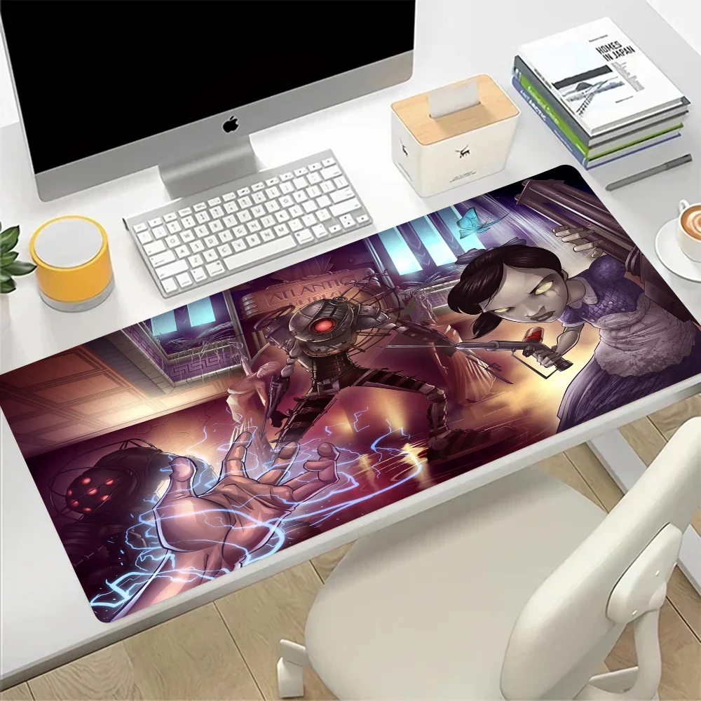 Bioshock-grande mouse pad de silicone, xxl gaming mousepad, para computador, escritório, teclado, mesa, laptop